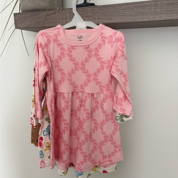 Colorful Butterfly Print Kids set of 2 Dresses 9-12 months - Picture 3 of 3